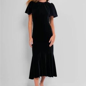 Tuckernuck Black Velvet Elodie Dress